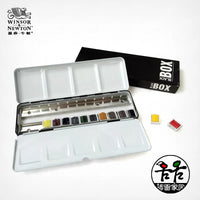 WINSOR NEWTON limited edition classic black box artist level solid watercolor paints 12 color