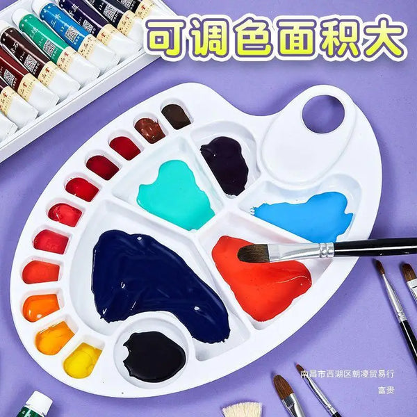 AOOKMIYA AOOKMIYA  Watercolor Palette Art Student Three Line Board Plum Blossom Plate Children'S Painting Large Capacity Traditional Chinese Painti