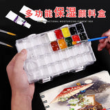 AOOKMIYA  Watercolor Solid Pigment Box Color Box 24 36 Moisturizing Box Soft Cover Hard Cover Gouache Art Palette Tool