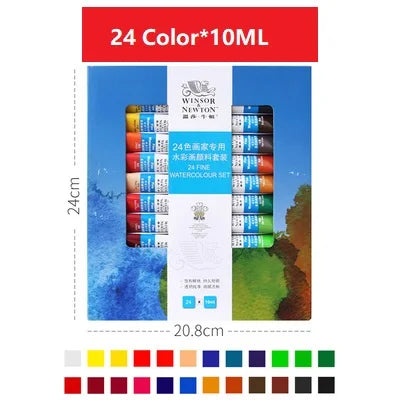 Winsor&Newton 12/18/24 Colors 10ml Watercolor Paints Tube Set Watercolor  Painting Pigment for Students Painting Art Supplies - AliExpress