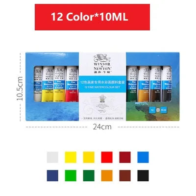 Winsor&Newton 12/18/24 Colors 10ml Watercolor Paints Tube Set Watercolor  Painting Pigment for Students Painting Art Supplies - AliExpress