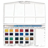 Winsor&Newton 24 colors Cotman solid WaterColor Pigment Travel Set 24 half pans and a brush
