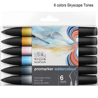 Winsor & Newton 6/12 colors Promarker Watercolor Marker Double Tips