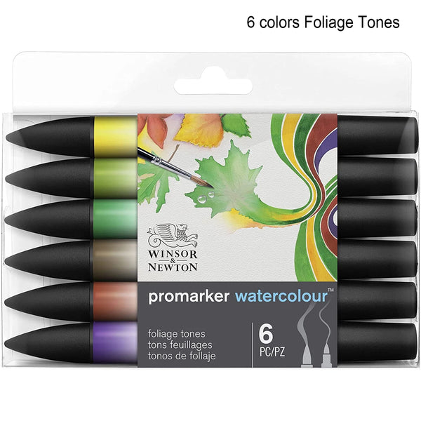 Winsor & Newton Brushmarker Set 6 Colors 12 Colors Soft Brush Tip