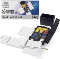 Winsor & Newton Cotman Artista Água Cor Pintura Campo Bolso Viagem Set 12 Cores Meia Panelas Para A Pintura Da Aquarela Ao Ar Livre