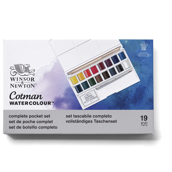 Winsor & Newton Cotman Portable Travel Watercolor Paint Set 16