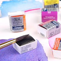 Winsor & Newton Cotman Solid Watercolor Paints Half Block Bright Good Transparency Smooth Blooming Watercolor Painting Pigments