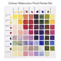 Winsor&Newton Cotman Watercolour Floral Pocket Set Portable Travel 8 Colours Solid Paint for Artists Beginners Art Suplies