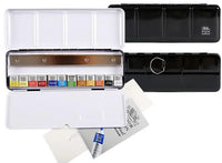 Winsor & Newton Professional Solid Watercolor Paint Set 12 Colors 24 Colors Metal Case