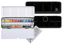 Winsor & Newton Professional Solid Watercolor Paint Set 12 Colors 24 Colors Metal Case