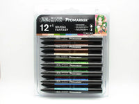 Winsor & Newton Promarker Manga Pen Set 12+1 Marker Pens 13 pieces Sketch Markers Alcohol Based Twin Tip Manga Painting Pens