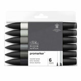 Winsor & Newton Promarker Set Art Markers 6pcs New Style