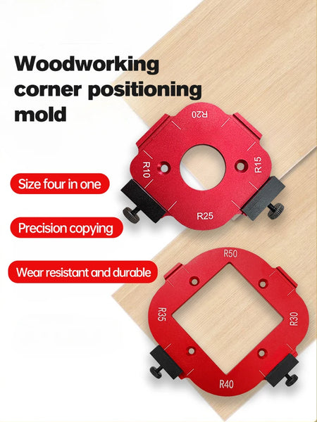 Wood Arc Cutting Template, Máquina de corte, Filé, Raio de canto, Jig Router, Liga, 4 em 1, Posicionamento