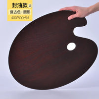 AOOKMIYA AOOKMIYA  Wood Color Palette Oval Square Medium Large 30 * 40Cm Oil Painting Color Palette Adult Handdrawn Drawing Board