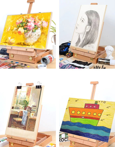 Large Portable Oil Paint Easel For Artist Wooden Easel Painting Stand –  AOOKMIYA