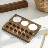 AOOKMIYA AOOKMIYA  Wood Palette Tray Wooden Paint Box  Paint Container Travel Paint Case Mixing 12 Grids