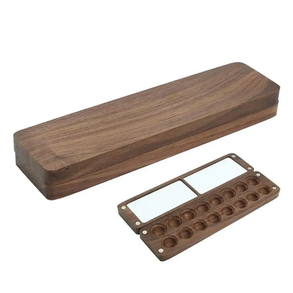 AOOKMIYA AOOKMIYA Compartment Wooden Palette Student Tray Portable Pai