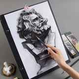 AOOKMIYA Wooden Sketch Easel Portable 8K 6K Waterproof Sketch Board With Shoulder Strap Travel Easel Drawing For Artist Art Supplies DF