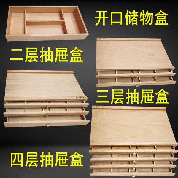 Artist Wooden Easel for Painting with Drawer Table Box Portable Desktop  Mesa De Dibujo Suitcase Drawing