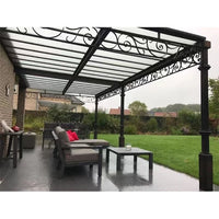AOOKMIYA Wrought iron canopy steel canopy awning awning automation