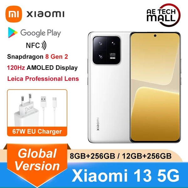 Xiaomi 13 5G - Smartphone de 12+256GB, Pantalla de 6.36” AMOLED de 120Hz,  Snapdragon 8 Gen 2, Cámara Leica de 50MP, Carga de 67W, 4500mAh, Verde :  : Electrónicos
