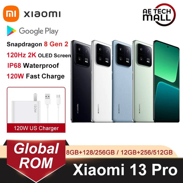 Xiaomi 13 Pro 5G Global ROM Snapdragon 8 Gen 2 MIUI 14 120Hz OLED Screen  120W HyperCharge 50MP 4820mAh Battery