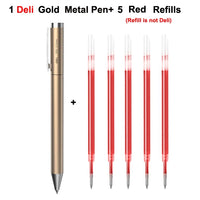 Xiaomi Deli Metal Gel Pen Rollerball Caneta ручка Ballpoint 0.5MM Signing Pens for Office Students Business Stationary Supplies