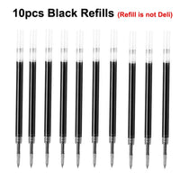 Xiaomi Deli Metal Sign Pen Ballpen Signing Pen 0.5MM Gel PREMEC Smooth Switzerland Refill Black Ink Office School Writing Pen