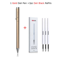 Xiaomi Deli Metal Sign Pen Pens Gold / Silver Gel Pen 0.5mm Refills PREMEC Smooth Refill MiKuni Japan Ink Black School Mi Pen