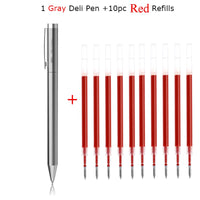 Xiaomi Deli Metal Sign Pen Pens Gold / Silver Gel Pen 0.5mm Refills PREMEC Smooth Refill MiKuni Japan Ink Black School Mi Pen