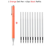 Xiaomi Deli Metal Sign Pen Pens Gold / Silver Gel Pen 0.5mm Refills PREMEC Smooth Refill MiKuni Japan Ink Black School Mi Pen