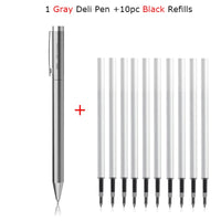 Xiaomi Deli Metal Sign Pen Pens Gold / Silver Gel Pen 0.5mm Refills PREMEC Smooth Refill MiKuni Japan Ink Black School Mi Pen