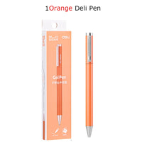 Xiaomi Deli Metal Sign Pen Pens Gold / Silver Gel Pen 0.5mm Refills PREMEC Smooth Refill MiKuni Japan Ink Black School Mi Pen