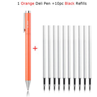 Xiaomi Deli Metal Sign Pen Pens Gold / Silver Gel Pen 0.5mm Refills PREMEC Smooth Refill MiKuni Japan Ink Black School Mi Pen