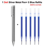 Xiaomi Deli Metal Sign Pen Pens Gold / Silver Gel Pen 0.5mm Refills PREMEC Smooth Refill MiKuni Japan Ink Black School Mi Pen