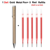 Xiaomi Deli Metal Sign Pen Pens Gold / Silver Gel Pen 0.5mm Refills PREMEC Smooth Refill MiKuni Japan Ink Black School Mi Pen