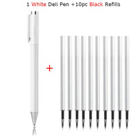 Xiaomi Deli Metal Sign Pen Pens Gold / Silver Gel Pen 0.5mm Refills PREMEC Smooth Refill MiKuni Japan Ink Black School Mi Pen