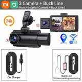 Xiaomi MIJIA 3 Channel Dash Cam Front Inside Rear 3 Way Car Dash Camera Dual Channel With GPS WiFi IR Night Vision Camcorder