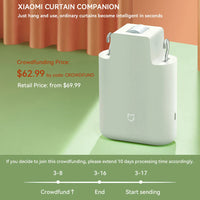 Xiaomi Mijia Curtain Companion Hang-And-Use For U- / I-Shaped Track Roman Pole Smart Linkage Require BT Mesh Gateway