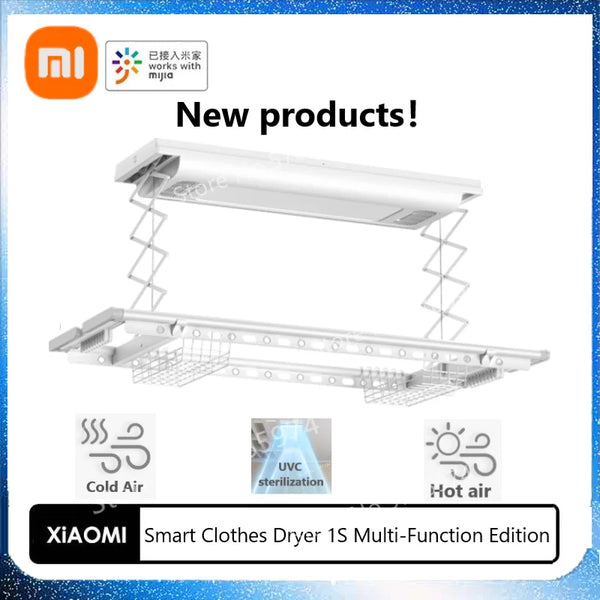 Xiaomi Mijia Smart Clothes Dryer 1S Multi-functional version SUV de-bacteria, hot and cold air drying racks，work with MiHome APP