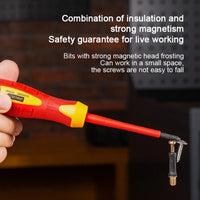 Xiaomi New DELI Insulated Phillips Slotted Screwdriver 1000V Electrician Screwdrivers Repair Tool Screw Driver with Magnetic Tip