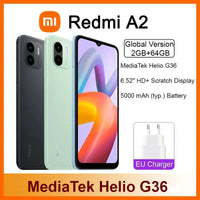 Xiaomi Redmi A2 Smartphone MTK Helio G36 6.52" DotDrop Display 5000mAh 10W Fast Charging 8MP AI Dual Camera Mobile Phone