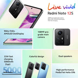 Xiaomi Redmi Note 12S Smartphone MediaTek Helio G96  6.43'' AMOLED DotDisplay 33W Fast Charging 108MP Triple Camera Phone