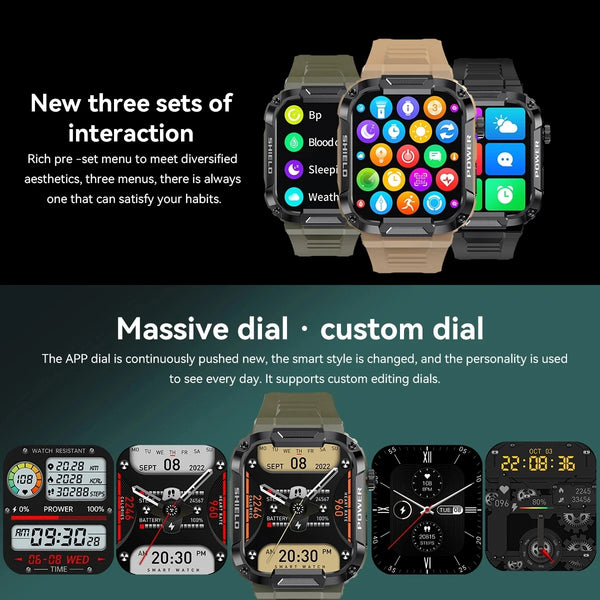 Xiaomi Rugged Military Smart Watch Men For Android IOS Ftiness