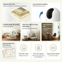 Xiaomi Smart Camera 3Pro PTZ Version Baby Monitor 5 Million Pixels Two-way Voice intercom Built-in Bluetooth Mesh Gateway