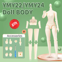 YMY22 Body Obitsu24 22cm Moveable Joints girl Doll for GSC, Blyth,ICY,1/6 Bjd Doll Head Figure Replacement Hand Toy Accessories