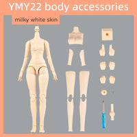 YMY22 Body Obitsu24 22cm Moveable Joints girl Doll for GSC, Blyth,ICY,1/6 Bjd Doll Head Figure Replacement Hand Toy Accessories