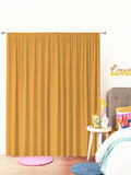 Yellow and white cloth bag pole curtains, polyester fiber living room, office warehouse, dustproof decorative fabric