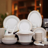 AOOKMIYA christmas decorations  Ceramic tableware set Jingdezhen bone china tableware bowl dishes  60 pc Chinese creative household gifts