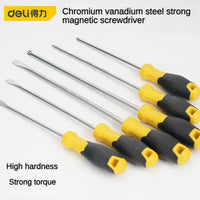 deli Multi-function Screwdrivers Insulated Magnetic Phillips Screwdriver Car Auto Security Phillips Maintenance Repair Hand Tool